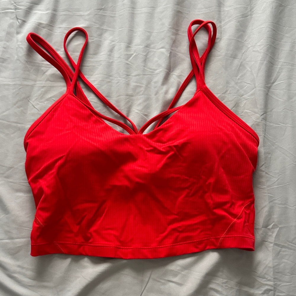 lululemon athletica Red Strappy Sports Bra